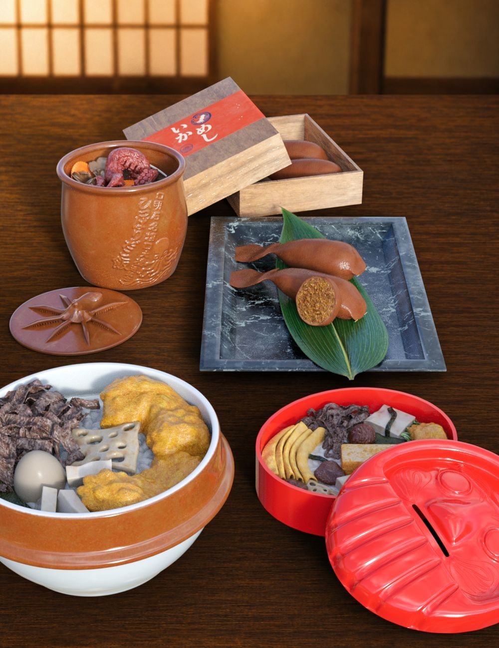Japanese Food Collection Volume 3 by: JDA HDRI, 3D Models by Daz 3D