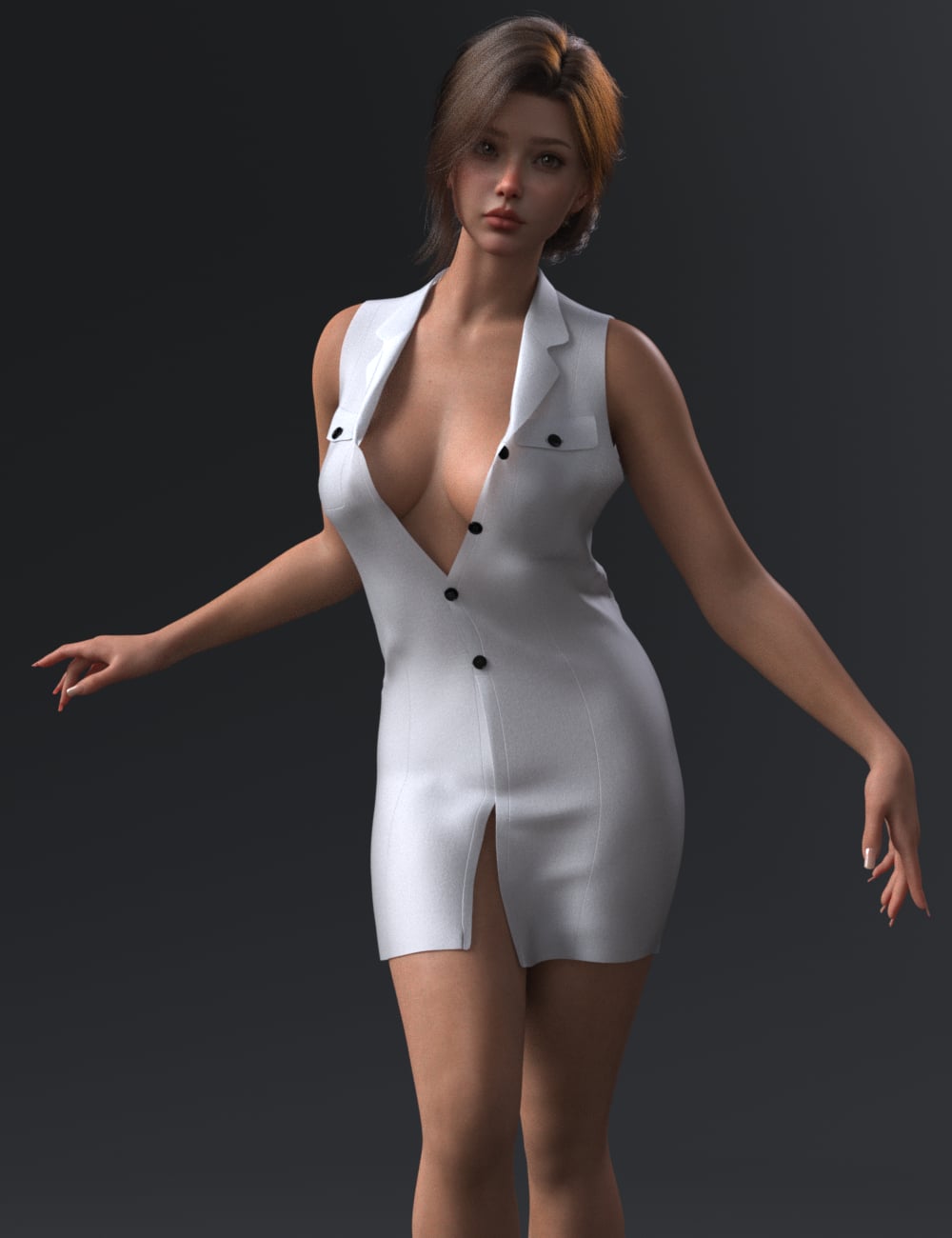 dForce EG Suit Skirt for Genesis 9 by: Ergou, 3D Models by Daz 3D