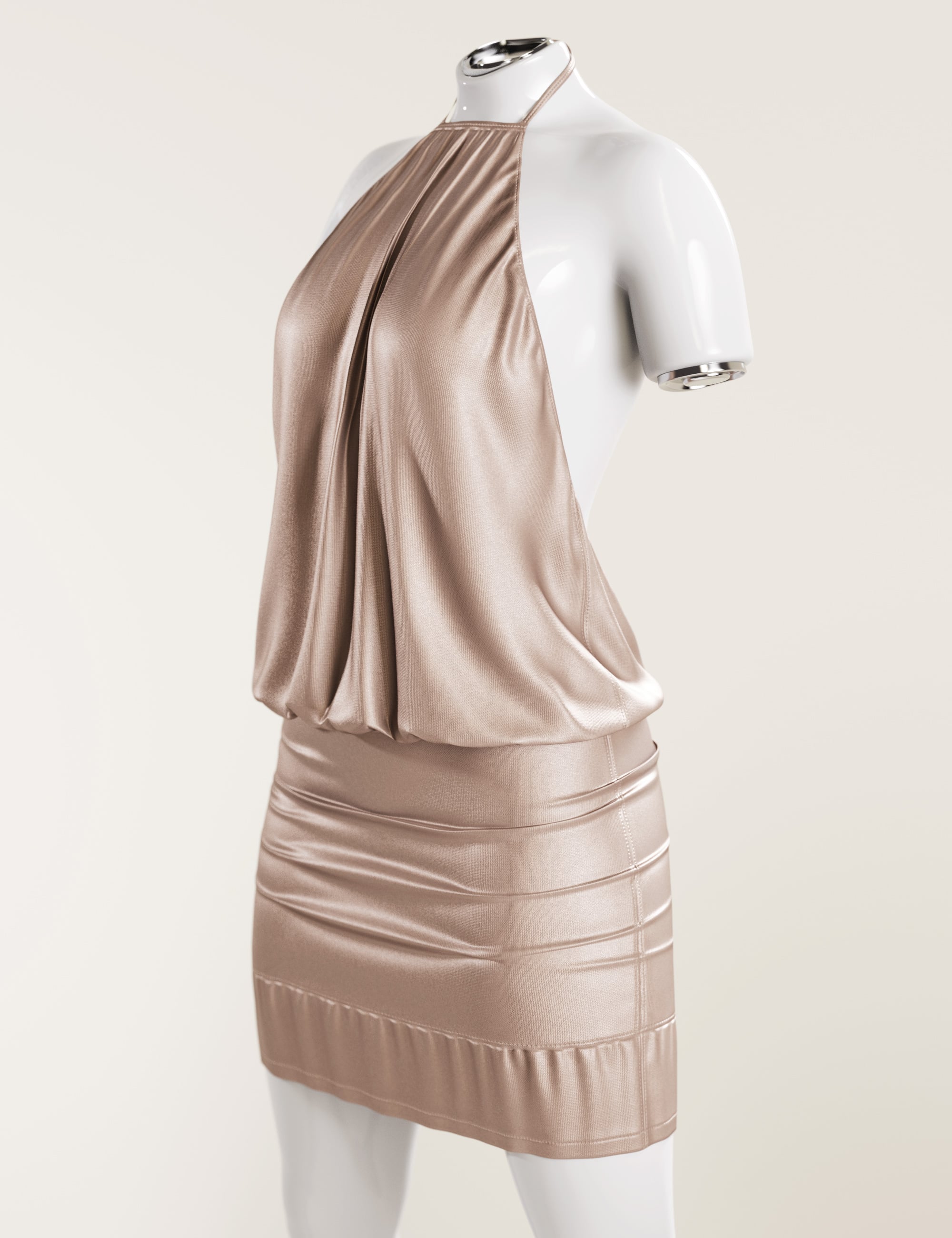 dForce Party Style Neckholder Dress for Genesis 9 by: outoftouch, 3D Models by Daz 3D