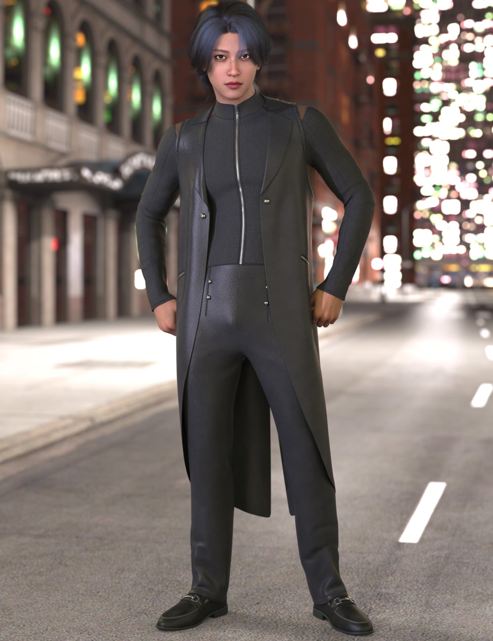 dForce LV Urban Aristocrat Outfit for Genesis 9 by: Leviathan, 3D Models by Daz 3D