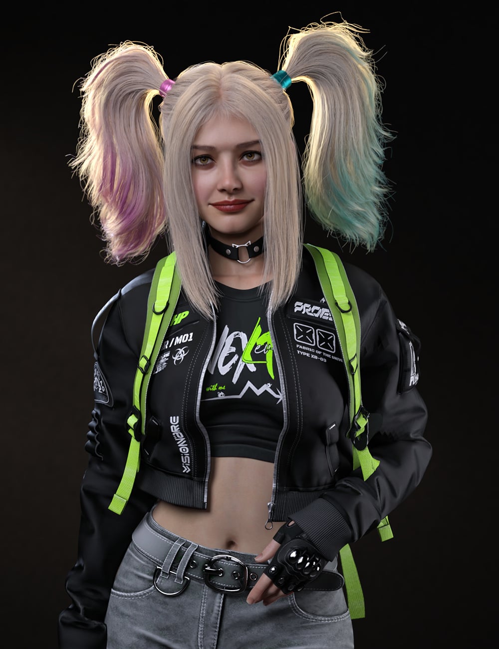 Princess Series Harley Outfit for Genesis 9 by: Princess_pa, 3D Models by Daz 3D