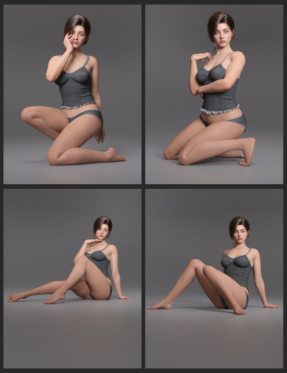 EG Lovely Poses 64 for Genesis 9 by: Ergou, 3D Models by Daz 3D