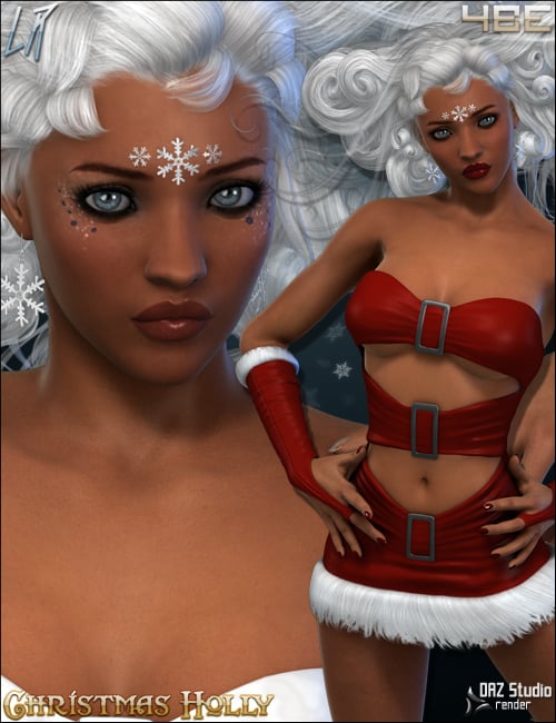 Christmas Holly Snowflake Bundle by: 4blueyesLiquid Rust, 3D Models by Daz 3D
