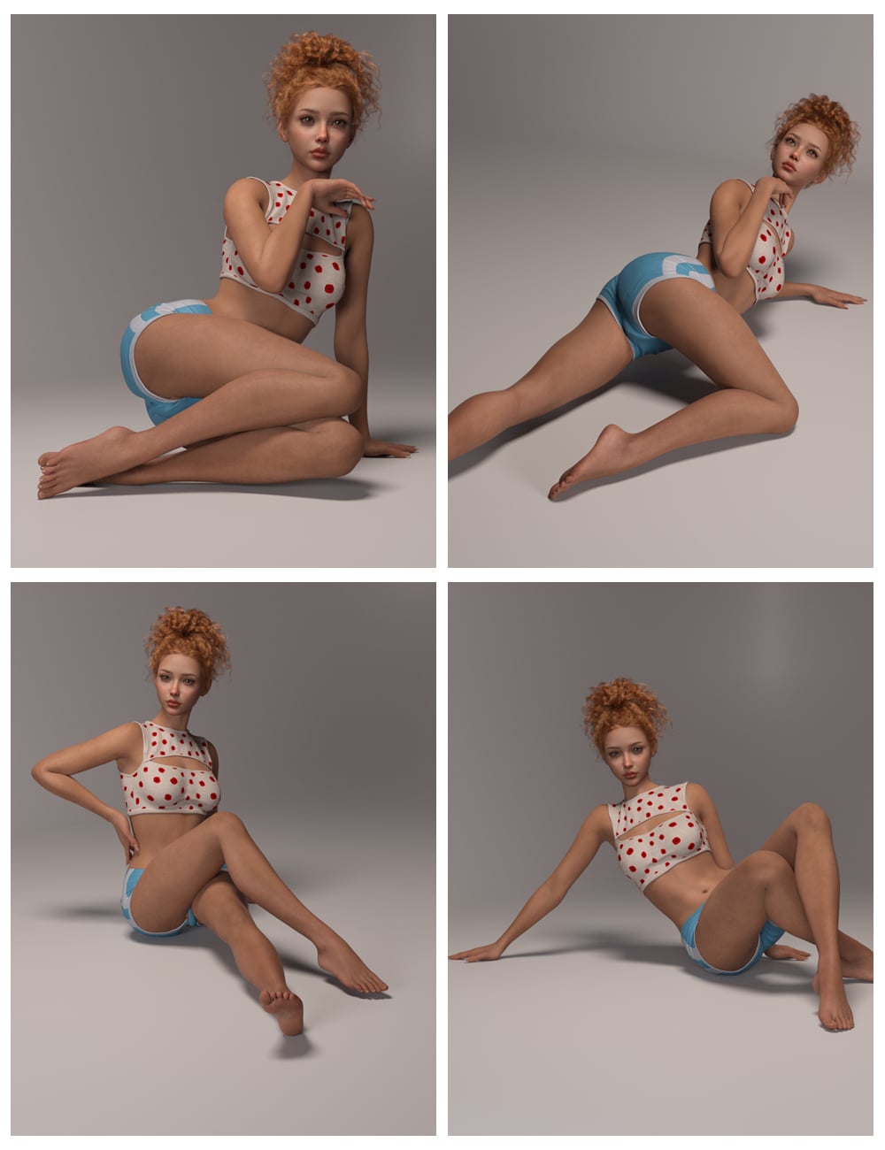 EG Lovely Poses 65 for Genesis 9 by: Ergou, 3D Models by Daz 3D
