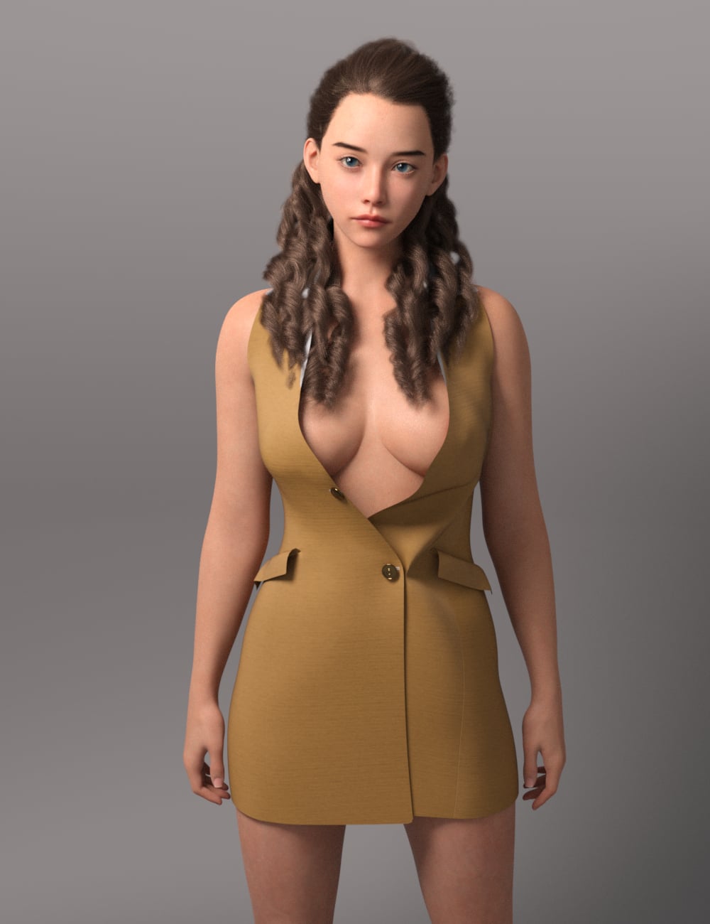 dForce EG Cute Dress 02 for Genesis 9 by: Ergou, 3D Models by Daz 3D