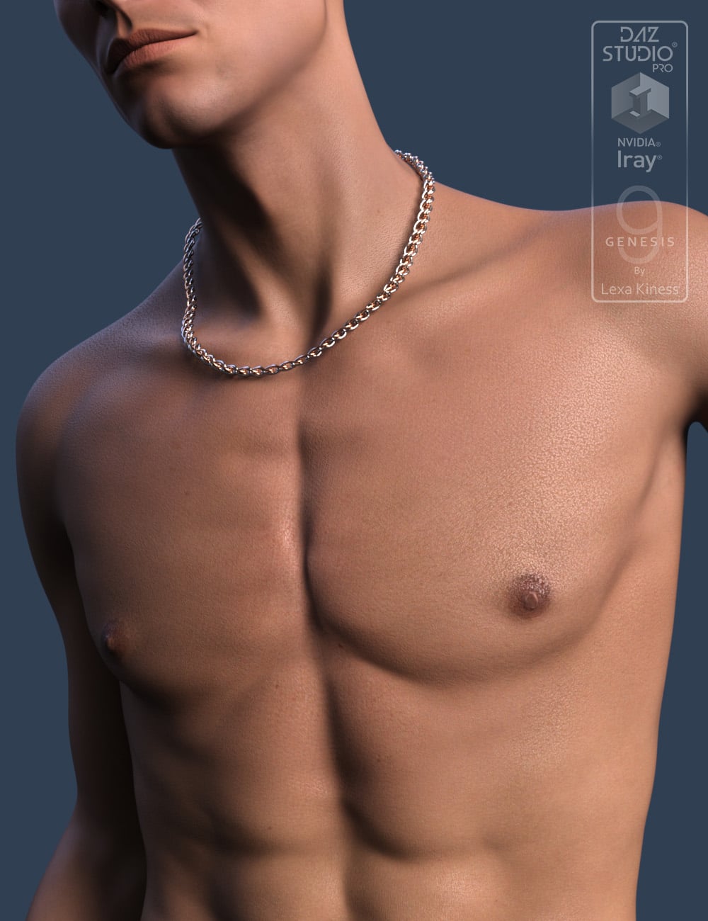 LK Chest Kit - Lean Profile for Genesis 9 - Merchant Resource by: Lexa Kiness, 3D Models by Daz 3D
