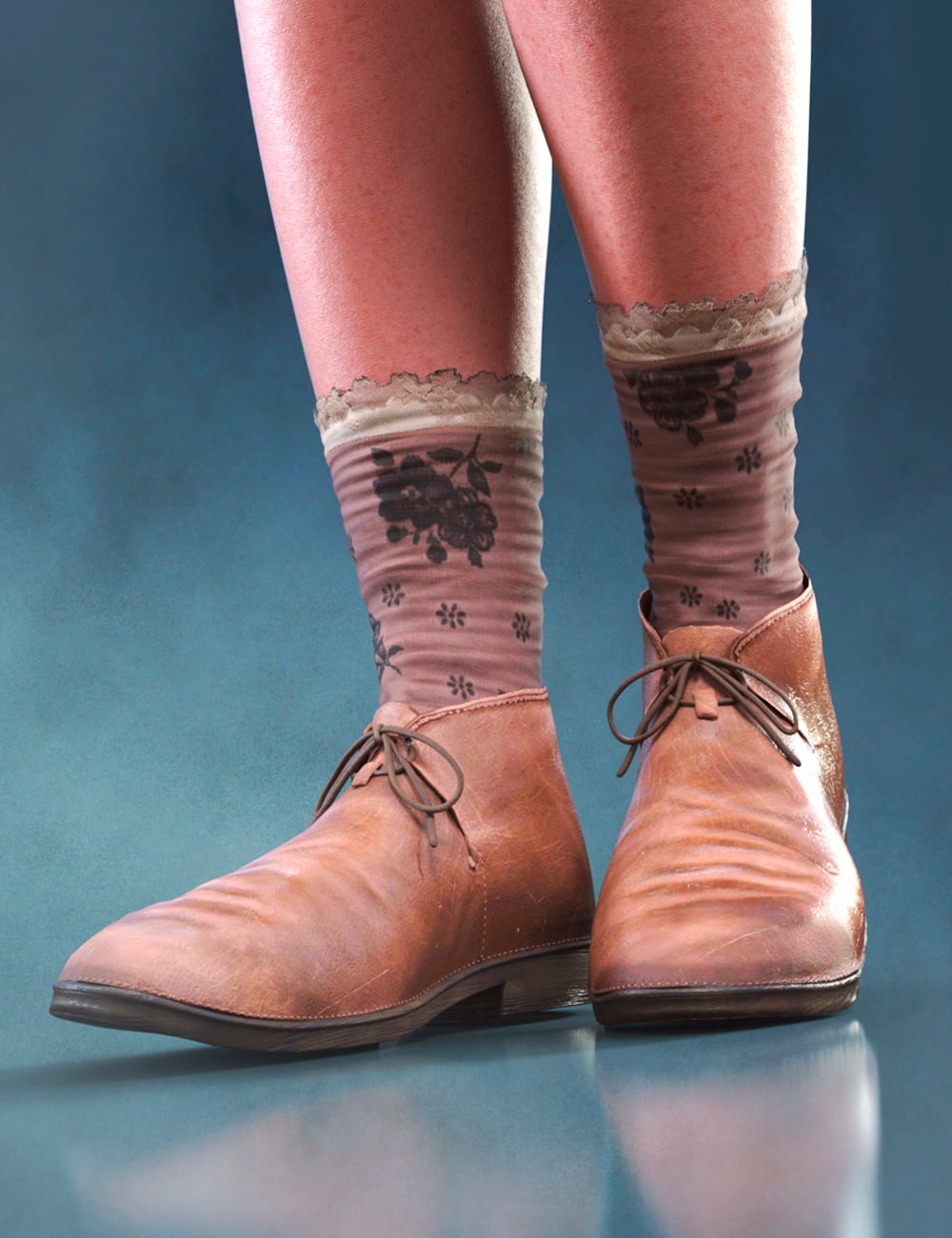 LA Village Shoes for Genesis 9 by: Laia, 3D Models by Daz 3D