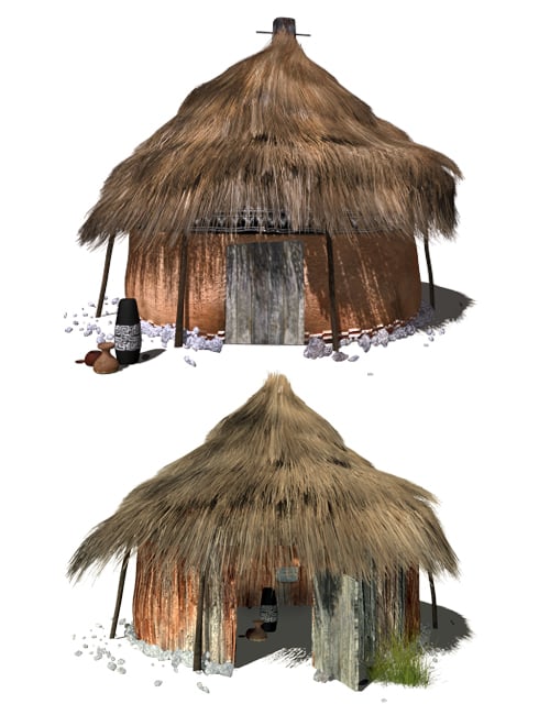 African Village Toolkit by AM by: Alessandro_AM, 3D Models by Daz 3D