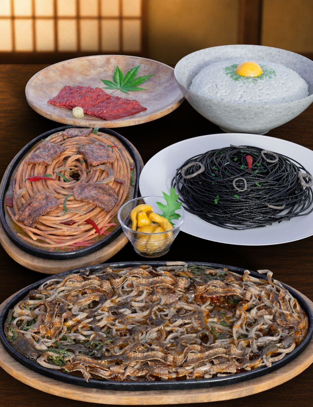 Japanese Food Collection Volume 6 by: JDA HDRI, 3D Models by Daz 3D