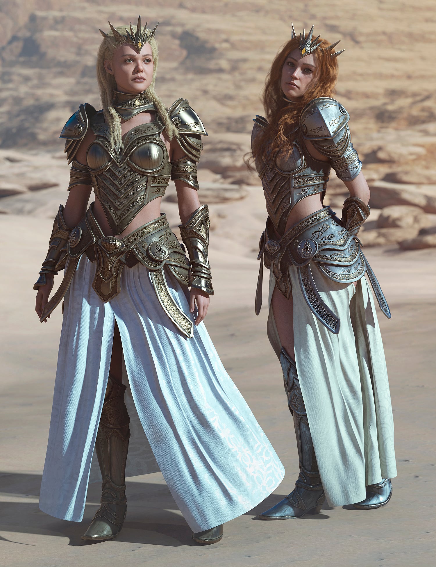 dForce Warrior Queen Style Outfit for Genesis 9 Texture Add-On by: fjaa3d, 3D Models by Daz 3D