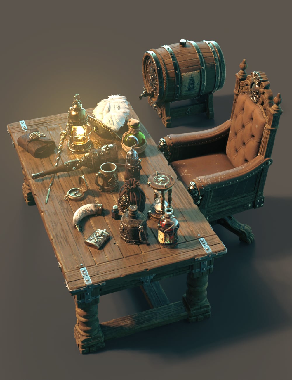 Polish Pirate Props by: Polish, 3D Models by Daz 3D