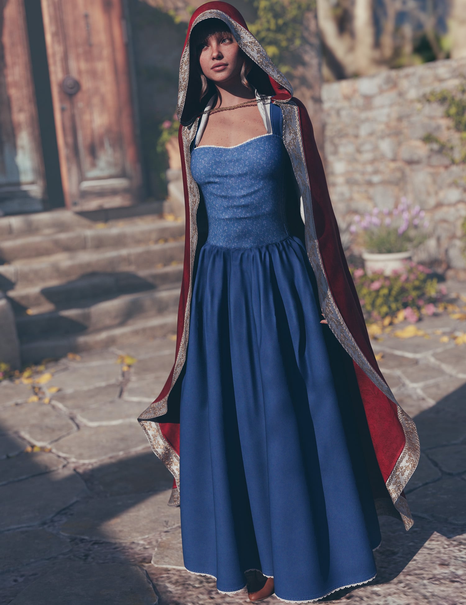 dForce Moonveil Outfit for Genesis 9 by: Lilflame, 3D Models by Daz 3D