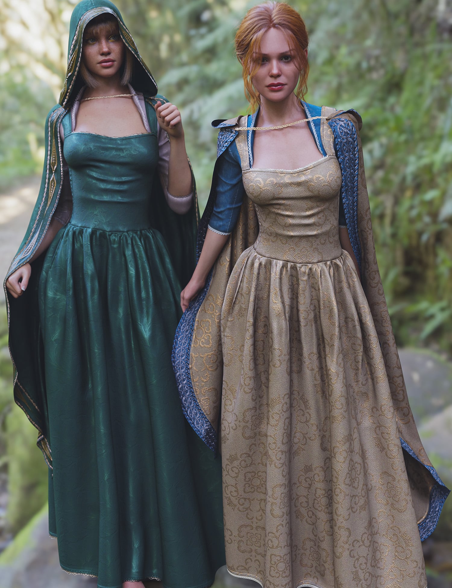 dForce Moonveil Outfit Texture Add-On for Genesis 9 by: Lilflame, 3D Models by Daz 3D