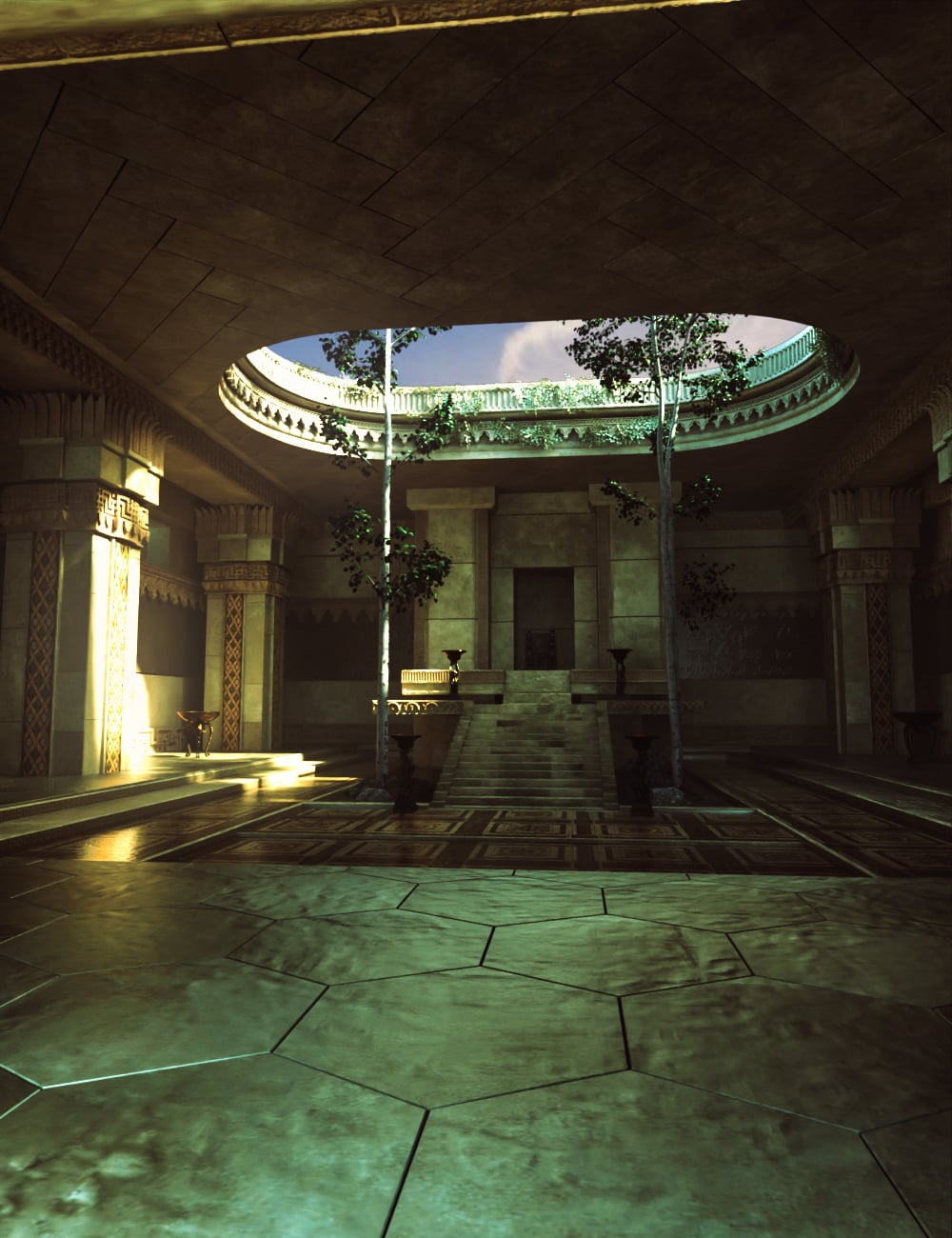 Myrathen Throne Hall by: Digitallab3D, 3D Models by Daz 3D