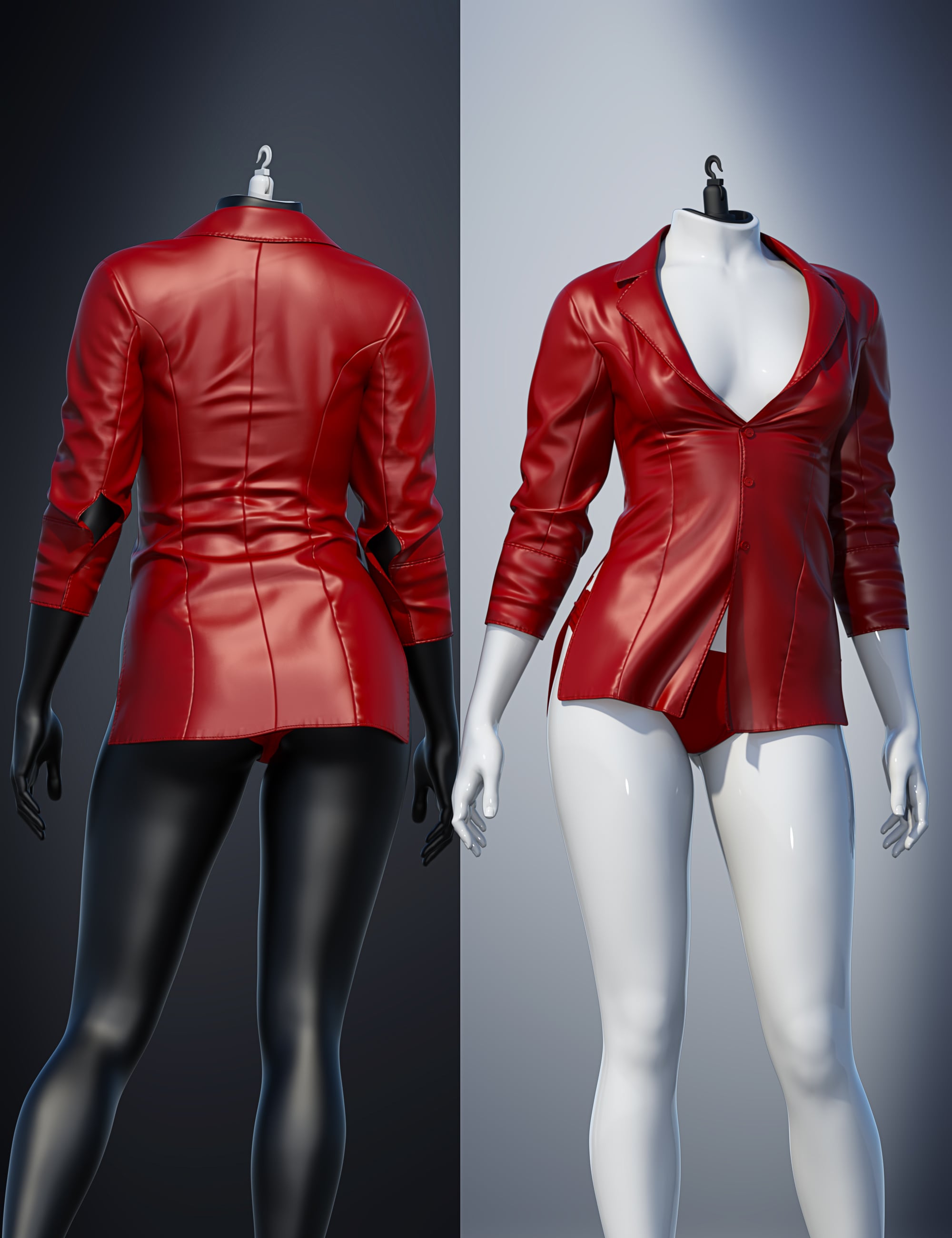 dForce SU Sexy Shirt for Genesis 9 by: Sue Yee, 3D Models by Daz 3D