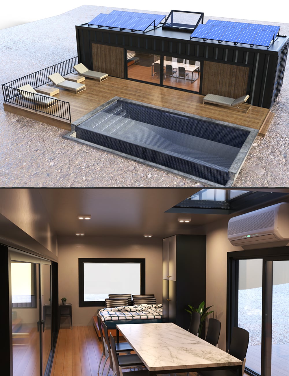 Container House by: Tesla3dCorp, 3D Models by Daz 3D