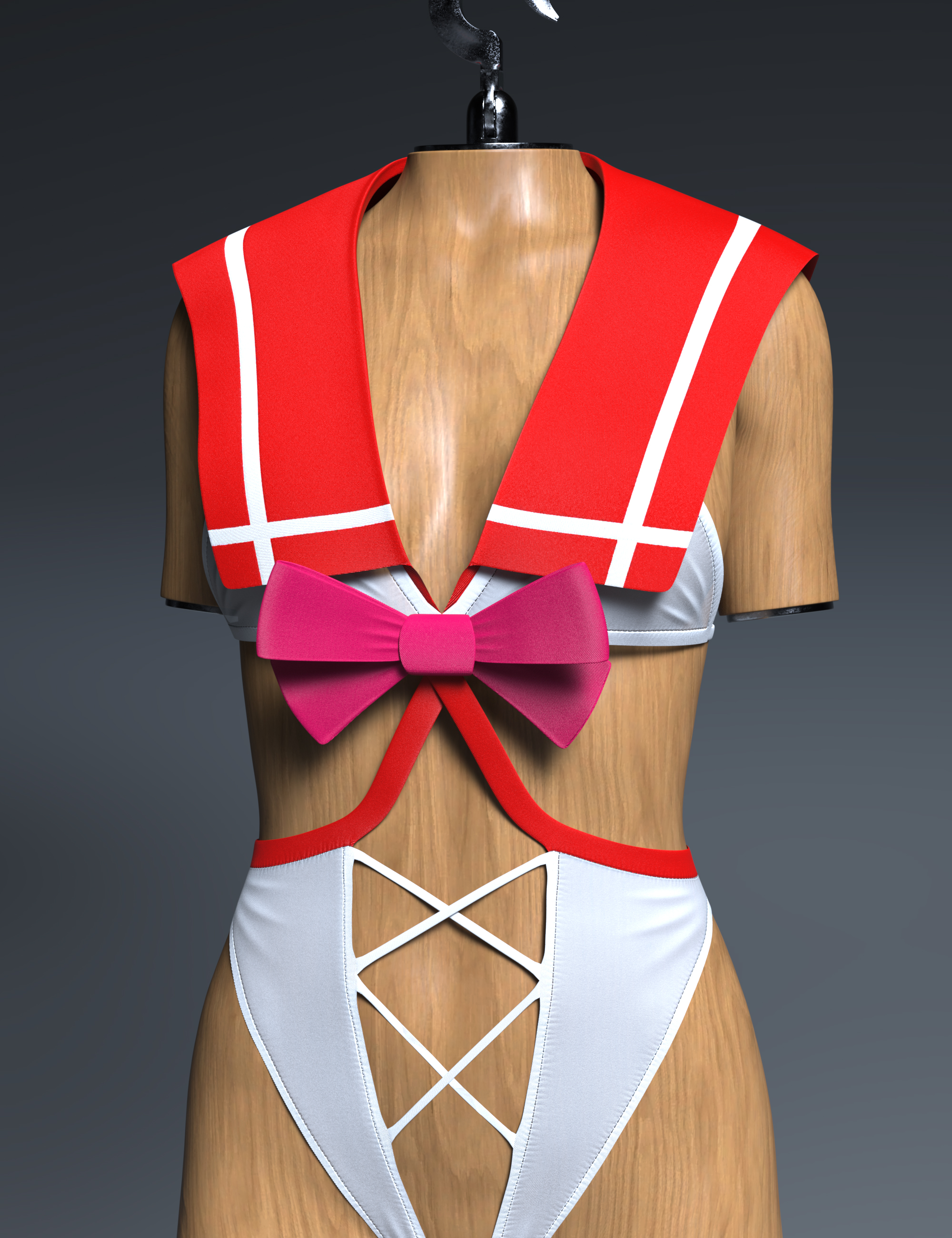dForce GN Sailor Bodysuit for Genesis 9 and 8 Female by: Goanna, 3D Models by Daz 3D
