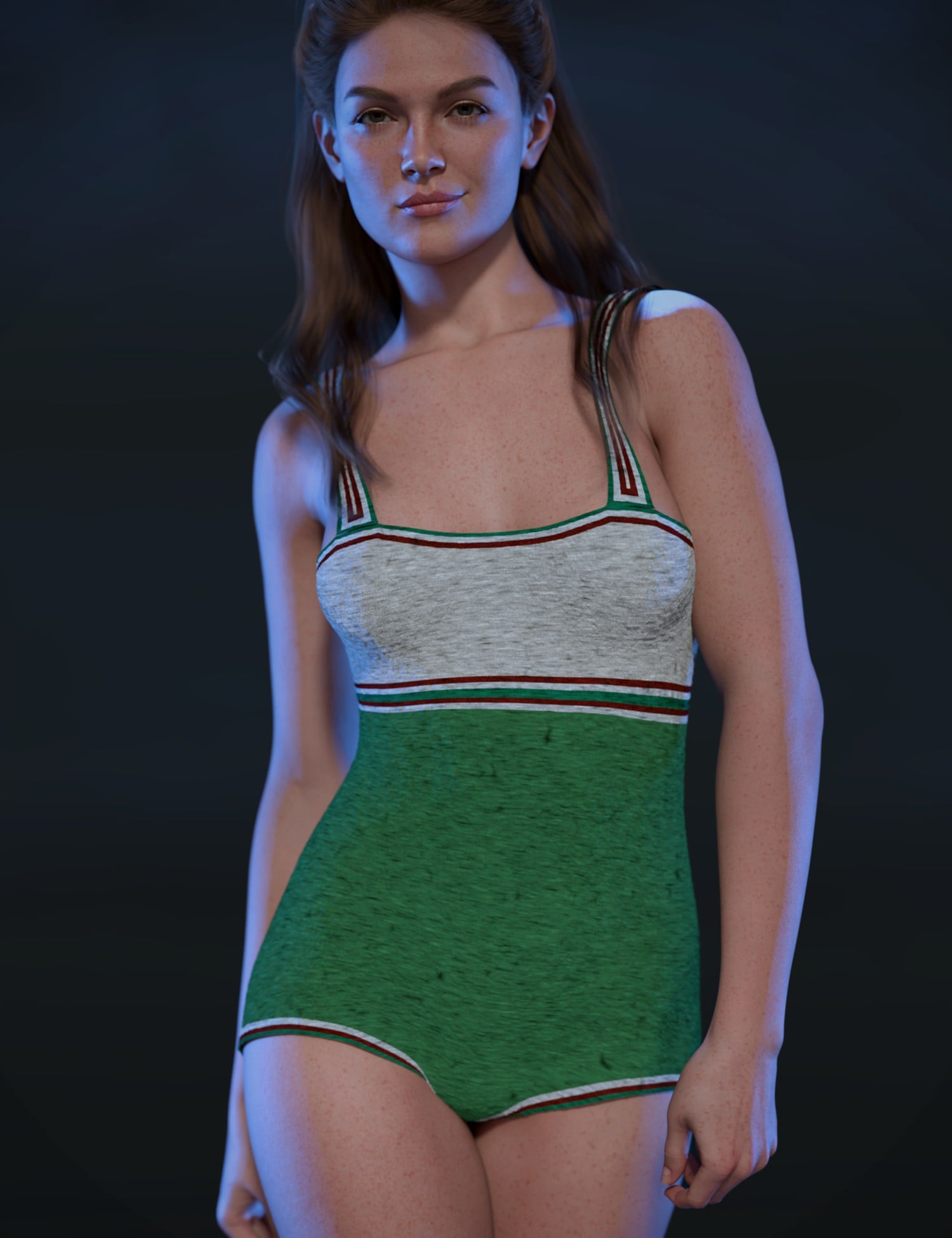 dForce LY Sleigh My Name Playsuit for Genesis 9 by: Lyoness, 3D Models by Daz 3D