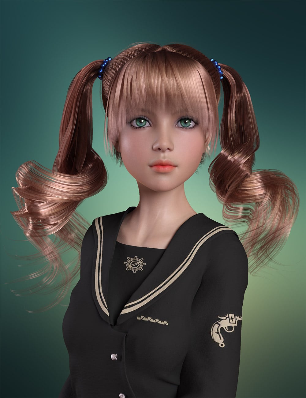 Lizzy Hair For Genesis 9 and 8 Female by: Prae, 3D Models by Daz 3D