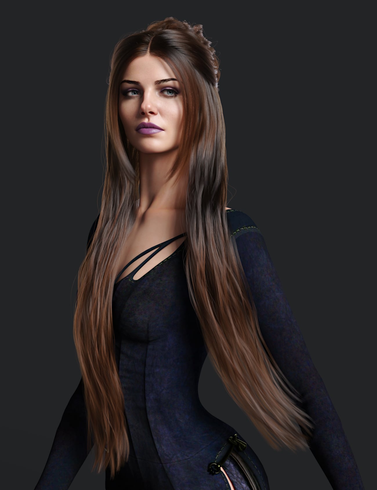 dForce Morgana Hair for Genesis 9 by: Toyen, 3D Models by Daz 3D