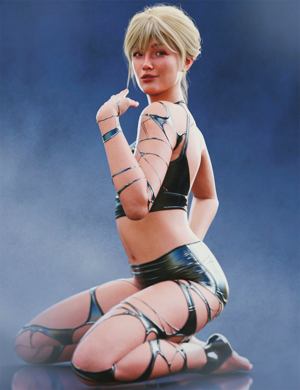 LA Liquid Outfit for Genesis 9 Feminine by: Laia, 3D Models by Daz 3D