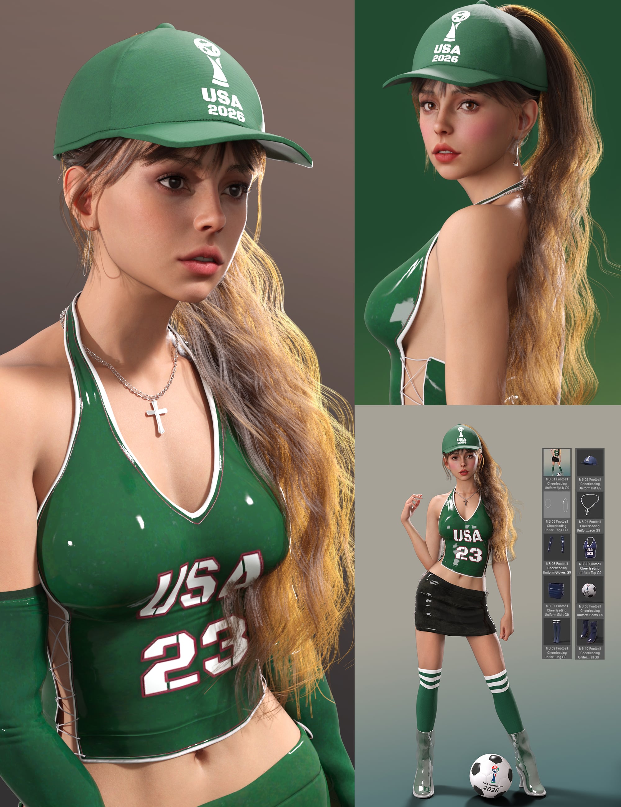 MB Wilma HD for Genesis 9 Bundle by: Magic Brush, 3D Models by Daz 3D