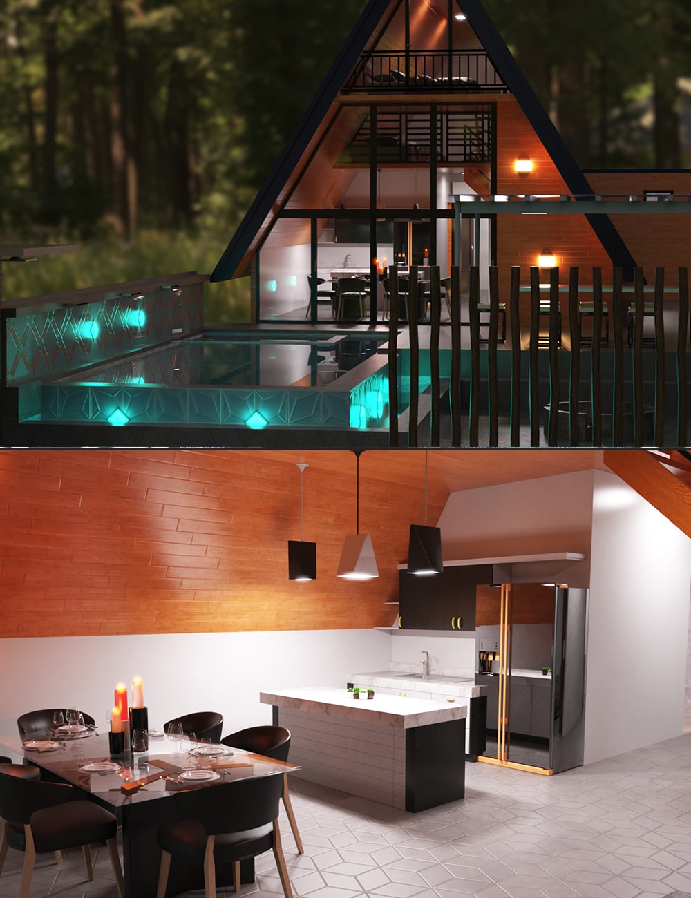 Tri Cabin by: bituka3d, 3D Models by Daz 3D