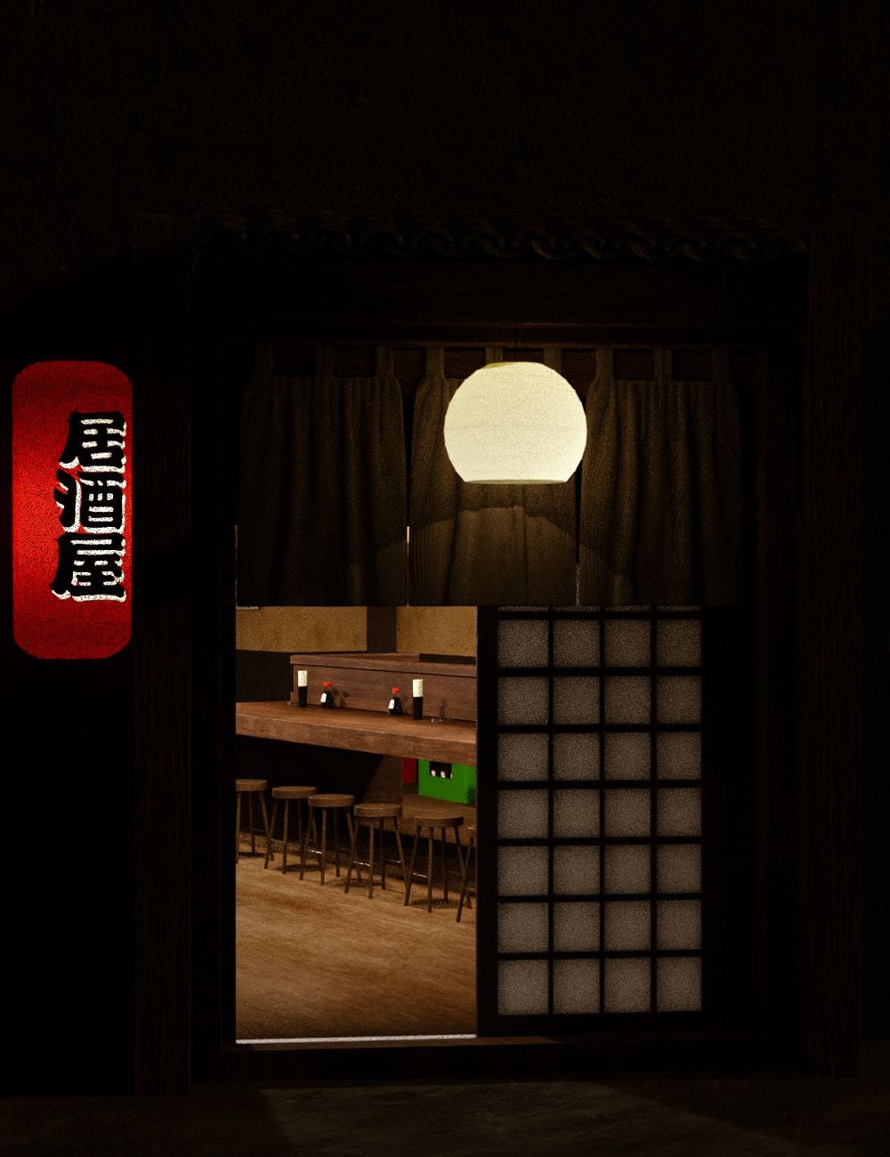 Showa Era Izakaya by: JDA HDRI, 3D Models by Daz 3D