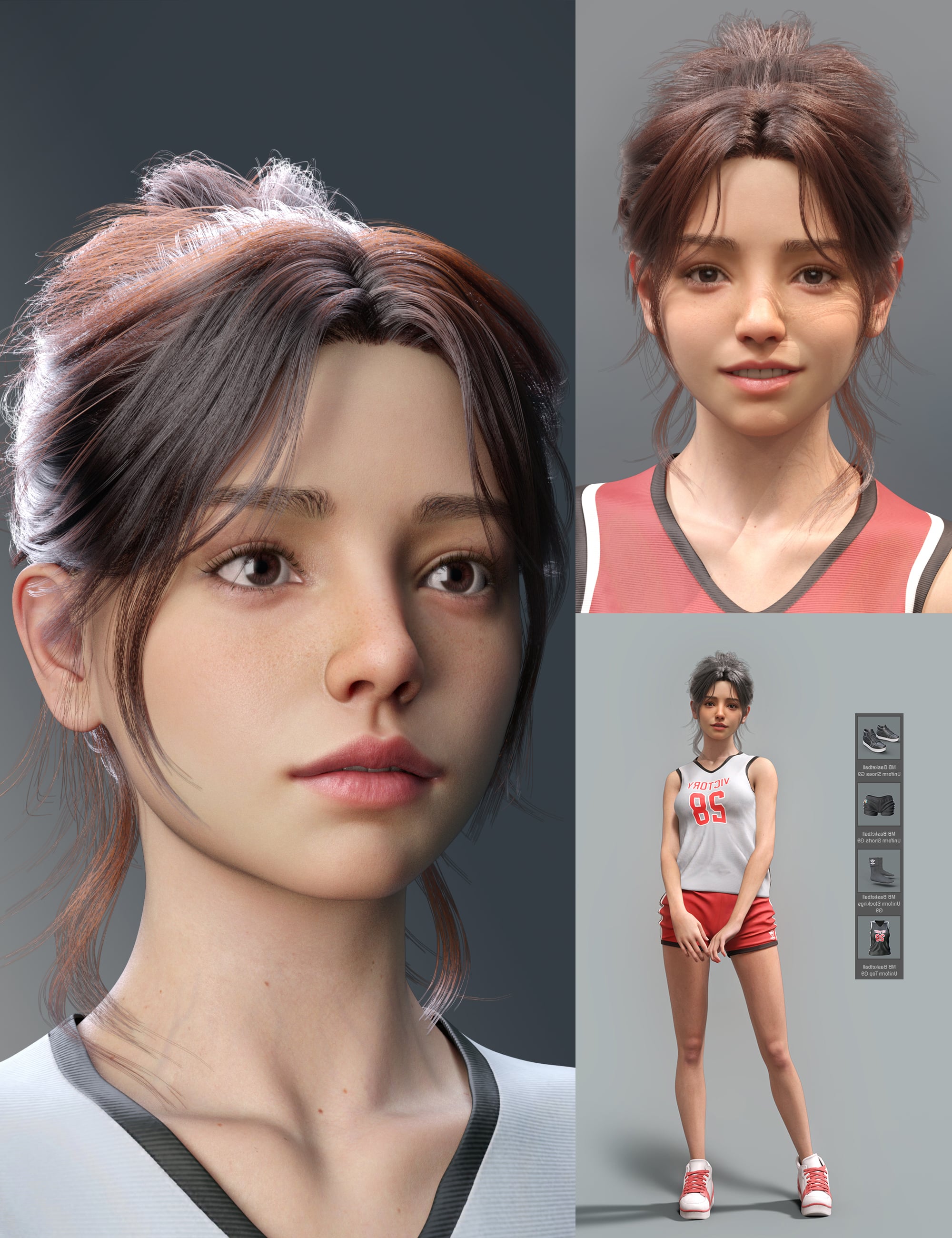 MB Brandy HD for Genesis 9 Bundle by: Magic Brush, 3D Models by Daz 3D