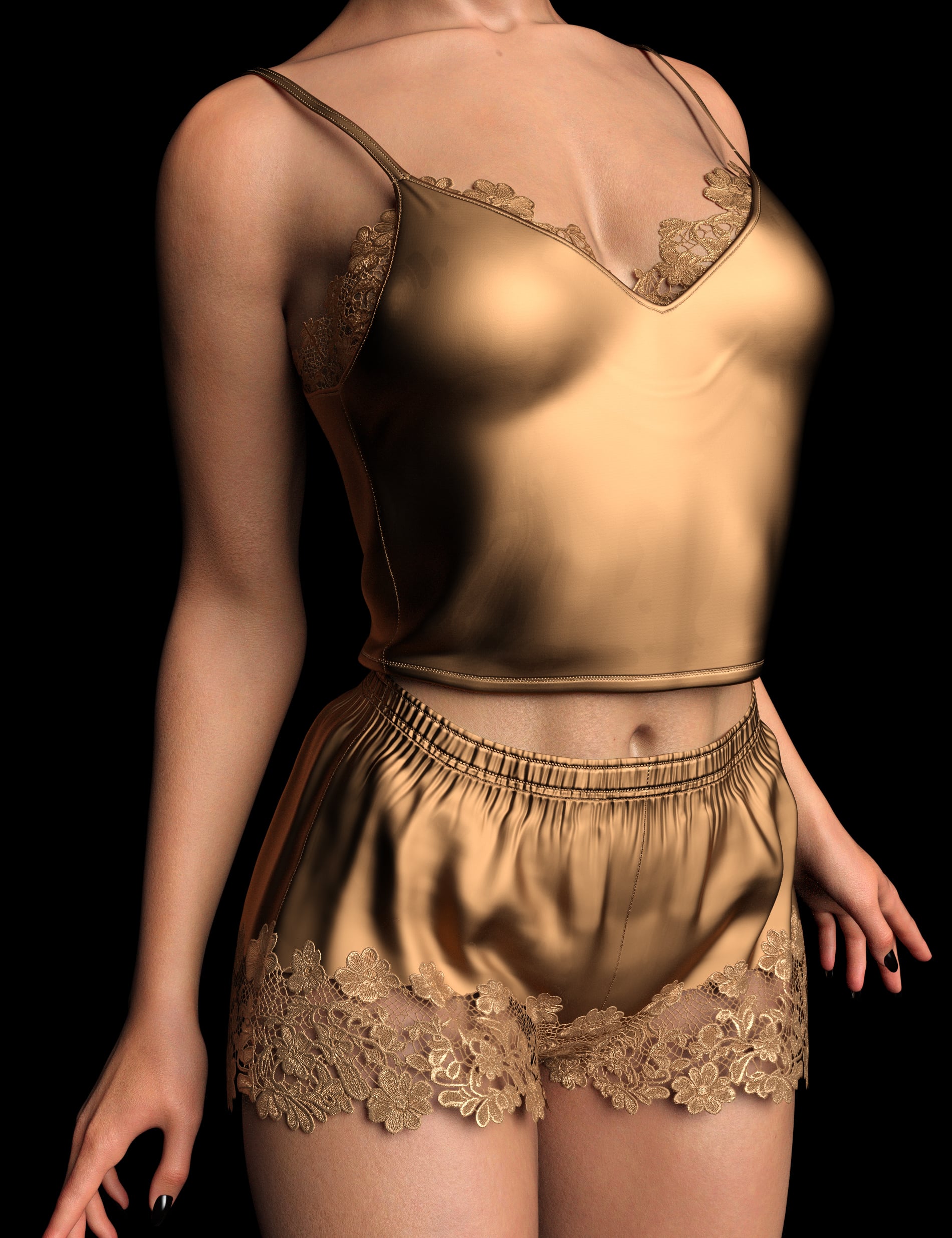 X-Fashion After Dark Sleepwear Set for Genesis 9 and 8 Female by: xtrart-3d, 3D Models by Daz 3D