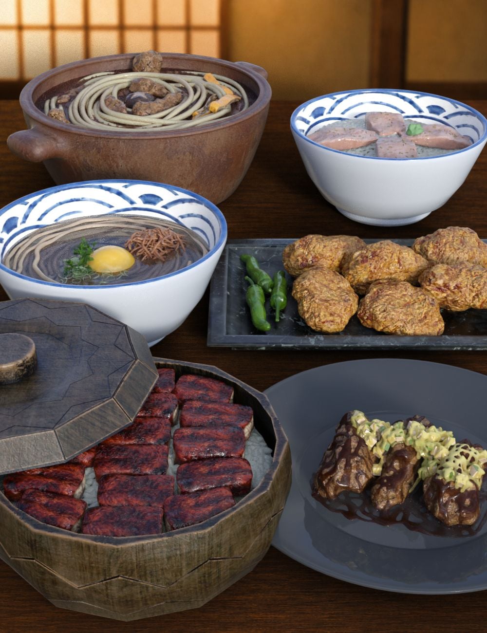 Japanese Food Collection Volume 8 by: JDA HDRI, 3D Models by Daz 3D