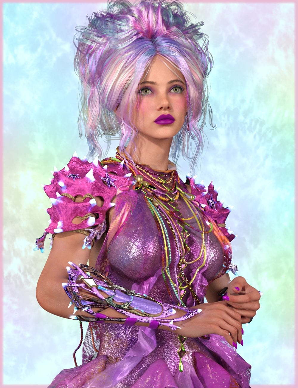 L3D Prisma 3 Texture Add-On Enchanted Ethereal Outfit by: LUNA3D, 3D Models by Daz 3D