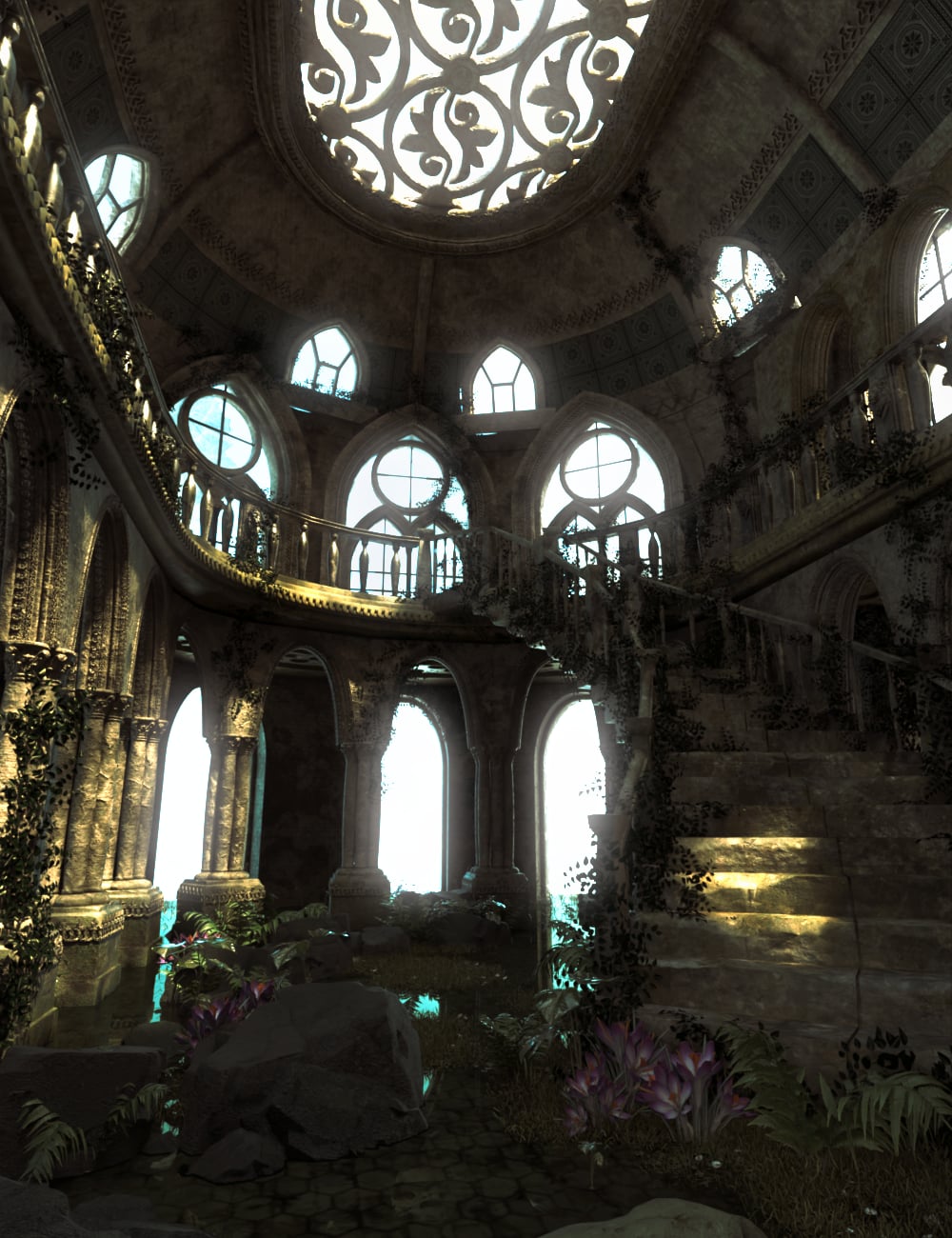 Verdant Cathedral Ruins by: PerspectX, 3D Models by Daz 3D