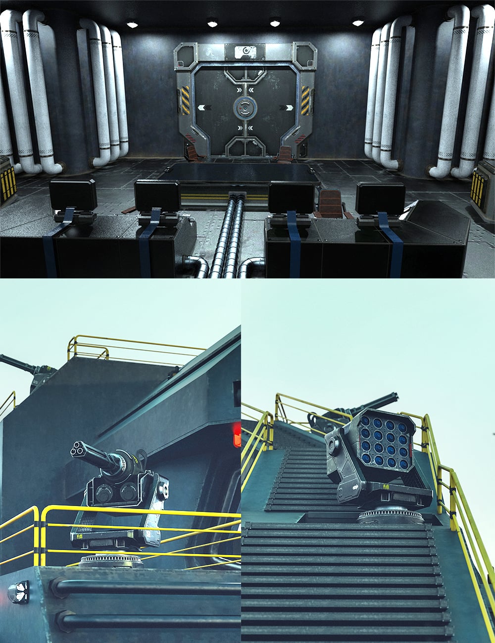 Mammoth Expedition Control Room and Weapons Add-On by: Feng, 3D Models by Daz 3D