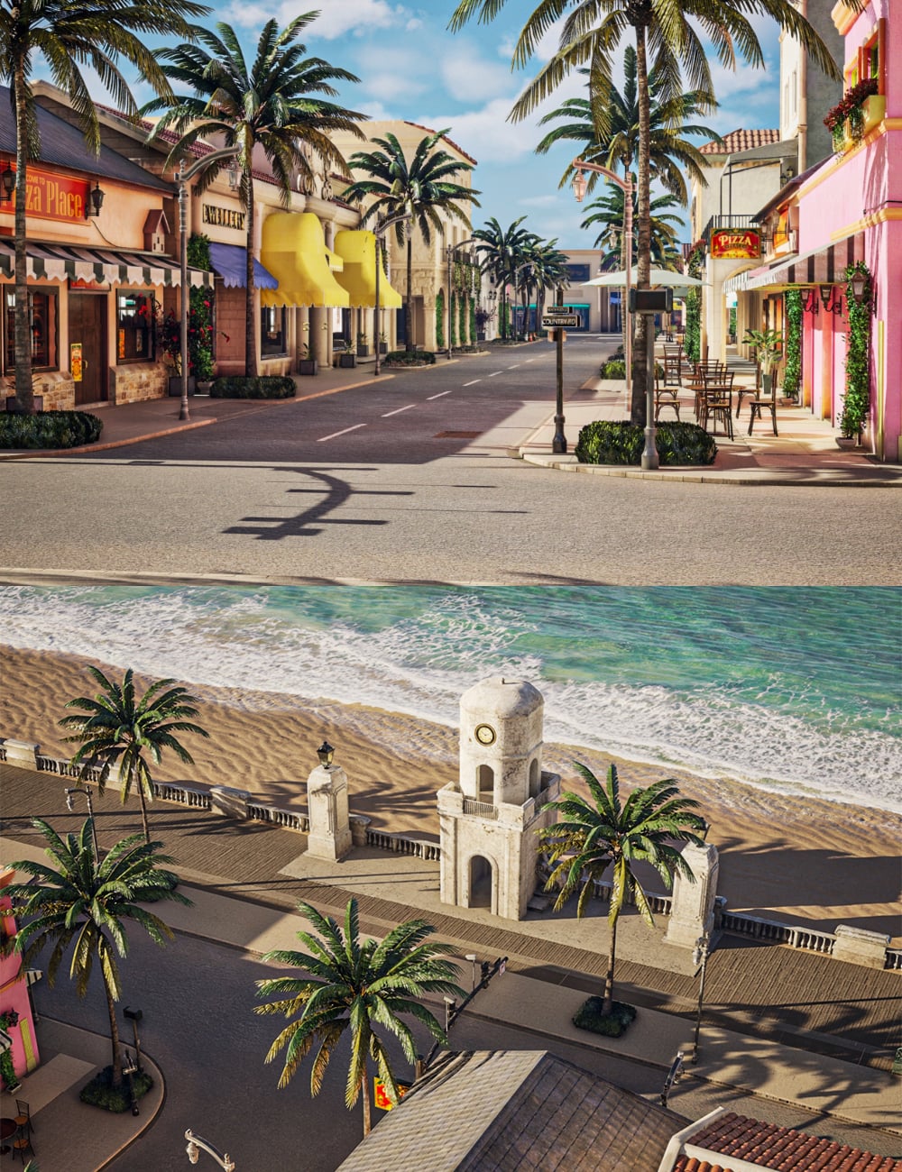 XI Opulent Street by: Xivon, 3D Models by Daz 3D