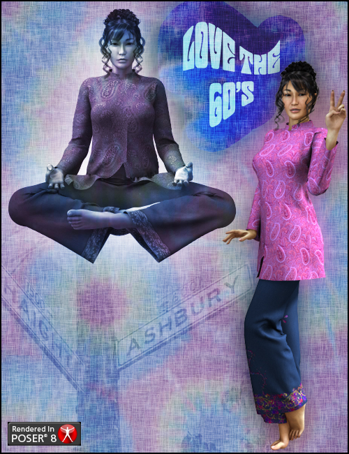 Poser Dynamic Love The 60s by: DraagonStormOptiTex, 3D Models by Daz 3D