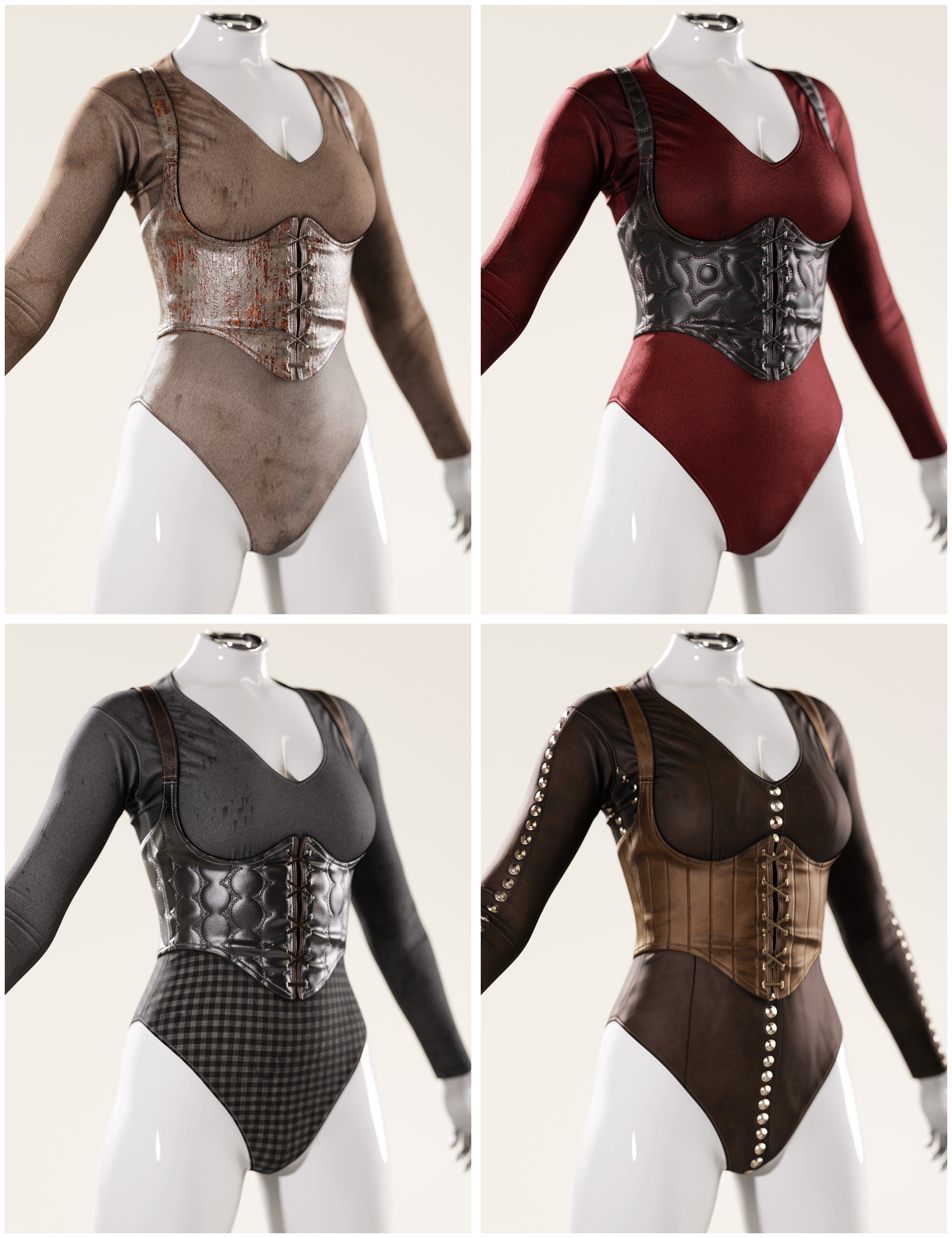 Fantasy Textures Addon for Leotard And Corset for Genesis 9 by: outoftouch, 3D Models by Daz 3D