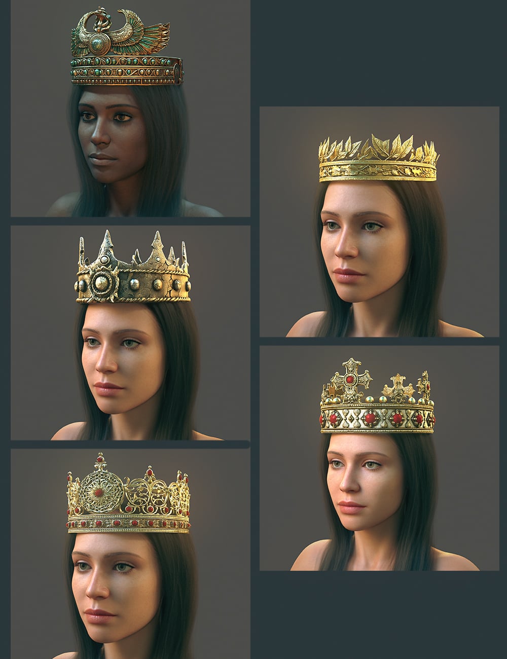 Polish Glory Crown by: Polish, 3D Models by Daz 3D