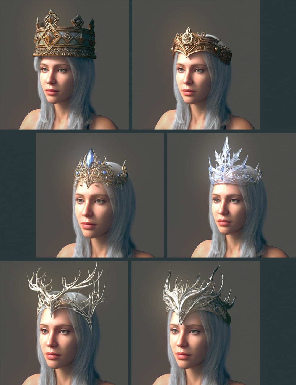Polish Fantasy Crown by: Polish, 3D Models by Daz 3D