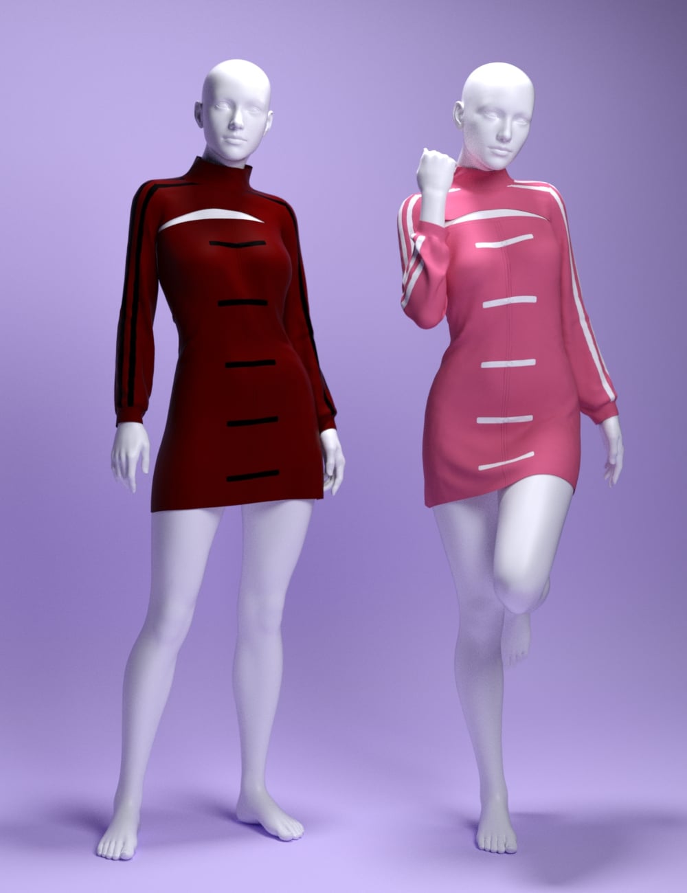 dForce MS Neo Oriental Outfit for Genesis 9 and 8 Female by: MavisSky, 3D Models by Daz 3D