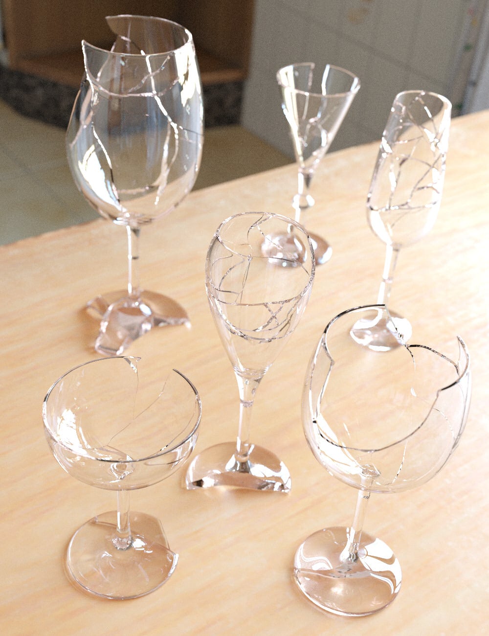 MMX Broken Dishware Pieces 04 by: Mattymanx, 3D Models by Daz 3D