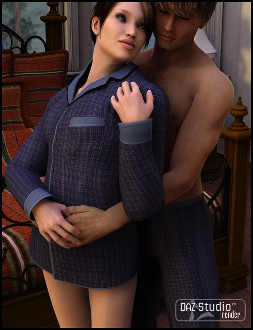 Brad Pajama Textures by: , 3D Models by Daz 3D