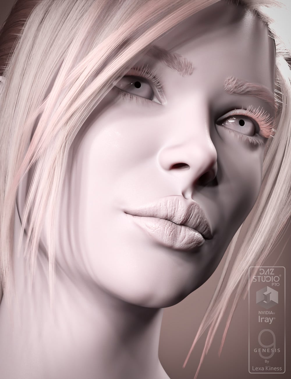 LK Face Kit - HD Plush Lips for Genesis 9 - Merchant Resource by: Lexa Kiness, 3D Models by Daz 3D