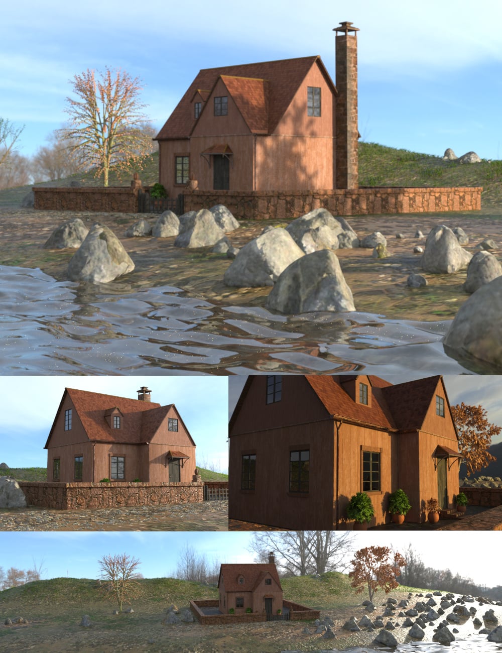 Cottage at the Sea by: Fantasyart3D, 3D Models by Daz 3D