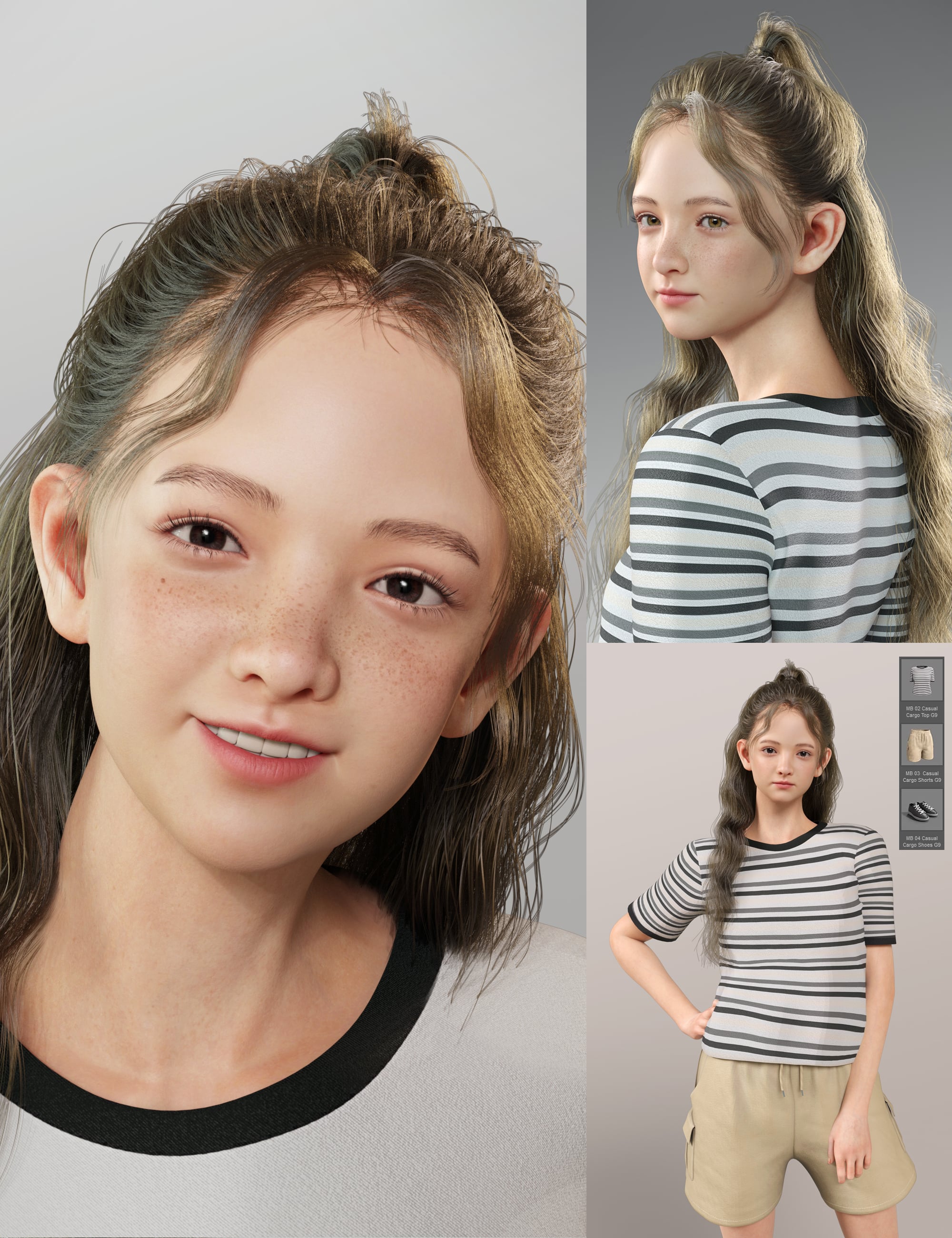 MB Syreeta HD for Genesis 9 Bundle by: Magic Brush, 3D Models by Daz 3D