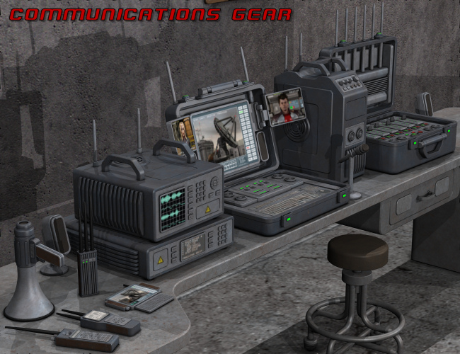 Communications Gear Communications Gear by: Nightshift3D, 3D Models by Daz 3D