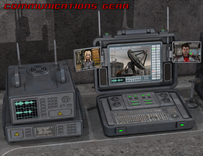 Communications Gear by: Nightshift3D, 3D Models by Daz 3D
