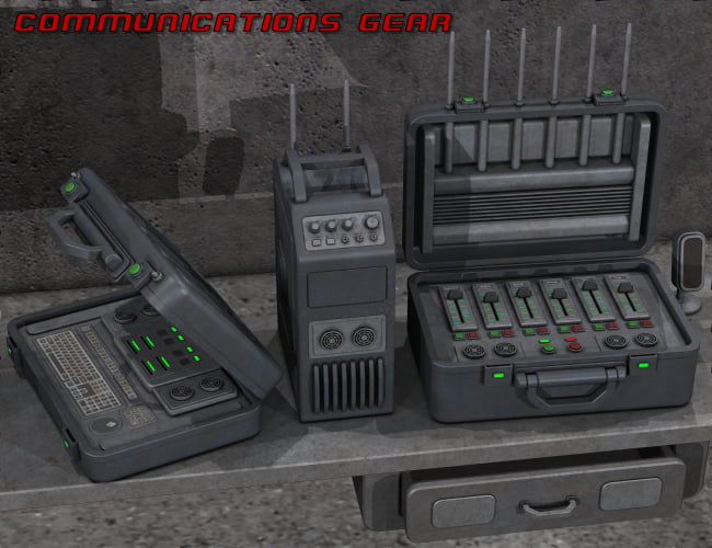 Communications Gear by: Nightshift3D, 3D Models by Daz 3D