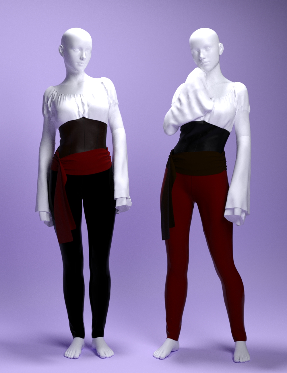 dForce MS Halloween Collection - Pirate Queen Outfit for Genesis 9 and 8 Female by: MavisSky, 3D Models by Daz 3D