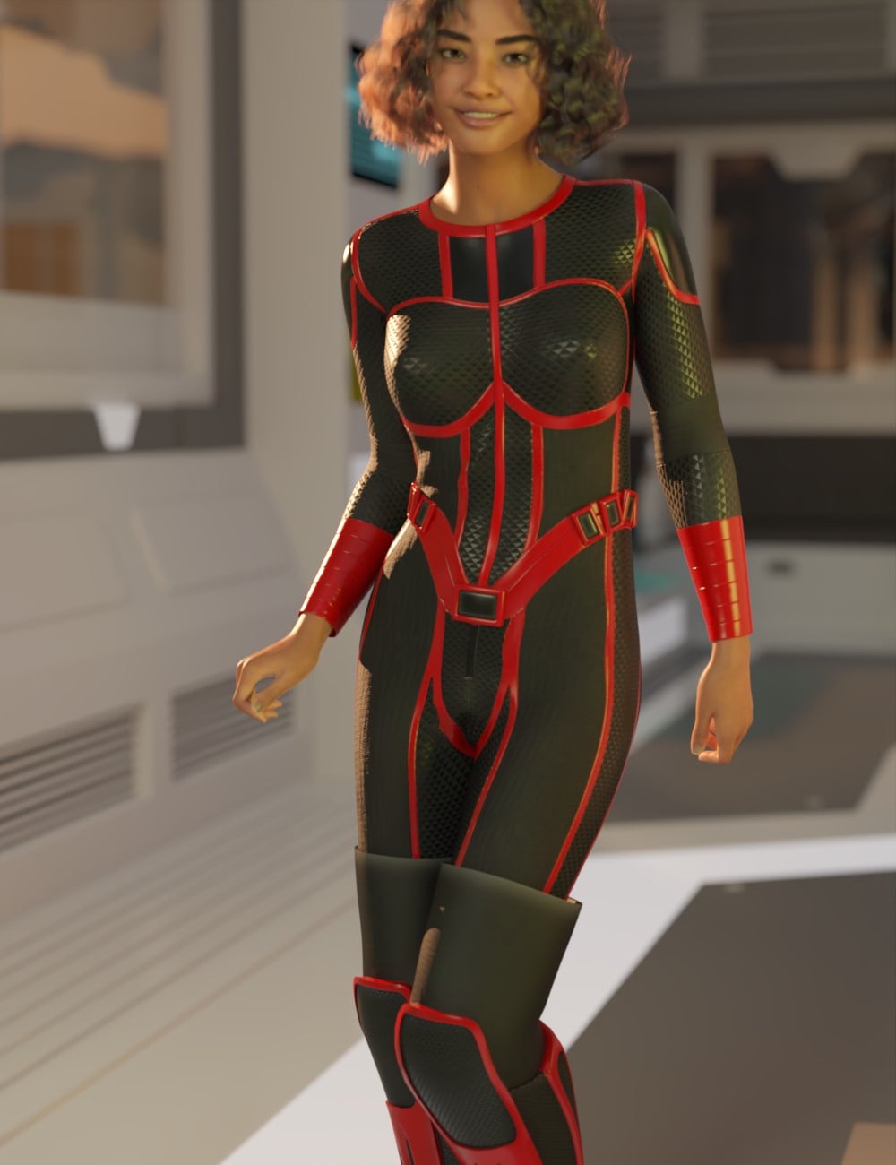 dForce Horizon Outfit for Genesis 9 and 8 Female by: Chris Cox, 3D Models by Daz 3D